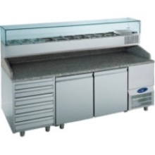 Banchi da lavoro per pizzerie refrigerati e porta ingredienti Banchi da lavoro per pizzerie refrigerati e porta ingredienti