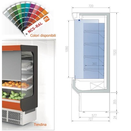 Armadio murale a muro refrigerato - Clicca l'immagine per chiudere