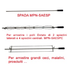 Gancio spiedo e lance per girarrosto