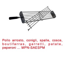 Gancio spiedo e lance per girarrosto